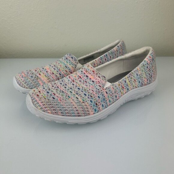 Skechers Multi-Color Speckle Colorful Pull On Sneakers Memory Foam Air-Cool 9.5 - Picture 2 of 16